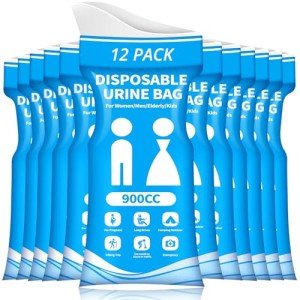 Portable Urine Bags - 12 Pack for Emergencies