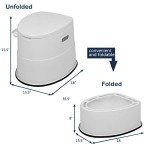Portable Outdoor Toilet with Detachable Bucket and Holder