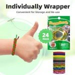 24 Pack Mosquito Repellent Bracelets – DEET-Free