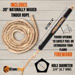 Survival Fire Starter Kit with Hemp Rope