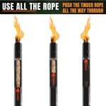 Survival Fire Starter Kit with Hemp Rope