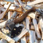 Hand Forged Carbon Steel Camping Axe with Sheath