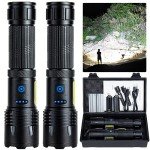High Lumen Rechargeable Flashlight - 7 Modes