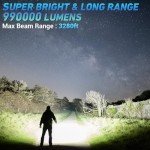 High Lumen Rechargeable Flashlight - 7 Modes