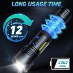 High Lumen Rechargeable Flashlight - 7 Modes