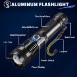 3-Pack High Lumens Rechargeable Tactical Flashlights