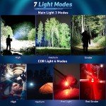 High Lumen Rechargeable Flashlight - 7 Modes