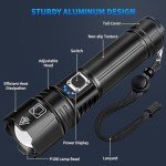 Super Bright Rechargeable LED Flashlights - 2 Pack