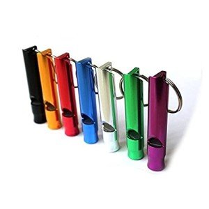 5 Extra Loud Emergency Whistles with Key Chain