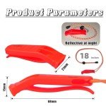 Eayson Emergency Whistle with Reflective Lanyard (4 Pack)