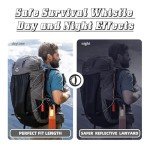 Eayson Emergency Whistle with Reflective Lanyard (4 Pack)