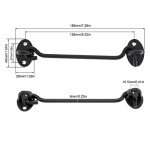 4" Barn Door Latch Hook and Eye Lock (2-Pack)