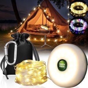 Portable 2-in-1 Camping String Lights Set