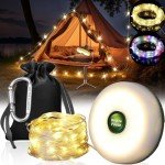 Portable 2-in-1 Camping String Lights Set
