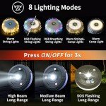 Portable 2-in-1 Camping String Lights Set