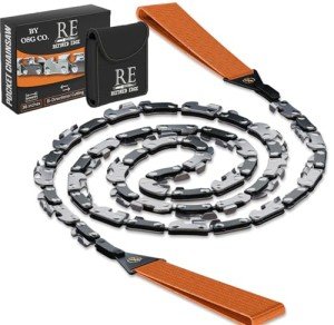 36-Inch Pocket Chain Saw with Pouch - Orange