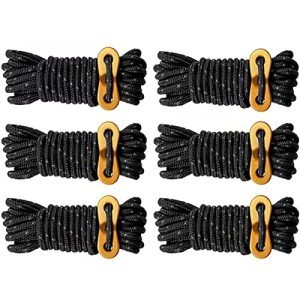 6 Pack Lightweight Reflective Tent Guy Lines