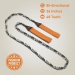 36-Inch Pocket Chain Saw with Pouch - Orange