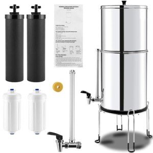 Stainless Steel Gravity-Fed Water Filter System