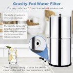 Stainless Steel Gravity-Fed Water Filter System
