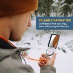 Adjustable Declination Baseplate Compass for Survival