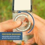Adjustable Declination Baseplate Compass for Survival