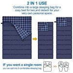 Double Cotton Flannel Sleeping Bag for Camping