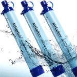 3-Pack Personal Water Filter Straws for Emergencies