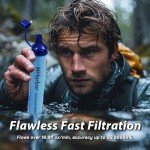 3-Pack Personal Water Filter Straws for Emergencies