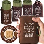 Freakin’ Huge Thermal Mylar Emergency Blankets 4-Pack