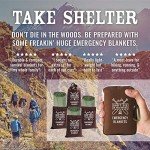 Freakin’ Huge Thermal Mylar Emergency Blankets 4-Pack