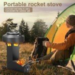 Uniflasy Portable Rocket Stove for Outdoor Cooking
