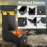Uniflasy Portable Rocket Stove for Outdoor Cooking