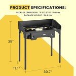 VIVOHOME Outdoor Dual Propane Stove for Camping