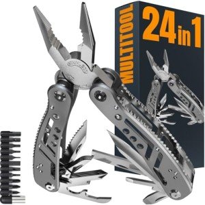 Compact Multitool with Knife and Pliers - 11 Bits