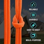 Strong 100ft Paracord Rope 850 lb - Orange