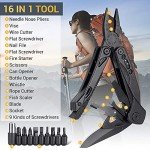 16-in-1 Pocket Multitool Knife for Emergencies