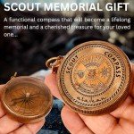 Engraved Compass in Wooden Box for Scouts