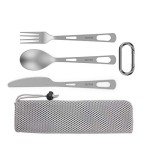 Titanium Camping Utensil Set with Neoprene Case