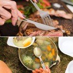 Titanium Camping Utensil Set with Neoprene Case
