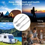 Titanium Camping Utensil Set with Neoprene Case