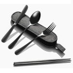 Portable Stainless Steel Cutlery Set with Case