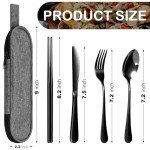 Portable Stainless Steel Cutlery Set with Case