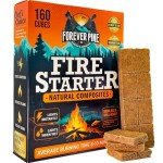 Odorless Long-Burning Fire Starter Cubes - 160 Pack