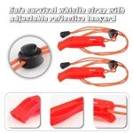 4PCS Emergency Whistle with Lanyard for Survival