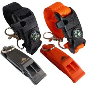 Emergency Whistle with Compass and Fire Starter