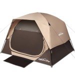 4-Person Waterproof Family Tent with Rainfly