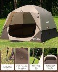 4-Person Waterproof Family Tent with Rainfly