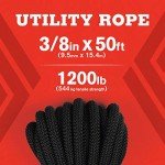 Atwood 3/8” 50ft Braided Utility Rope - Black
