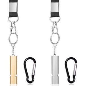 Loud Emergency Whistles with Carabiner and Lanyard
